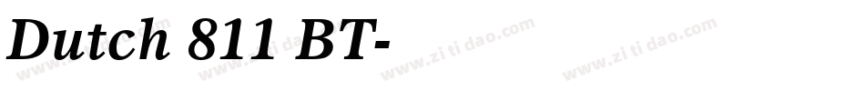 Dutch 811 BT字体转换
